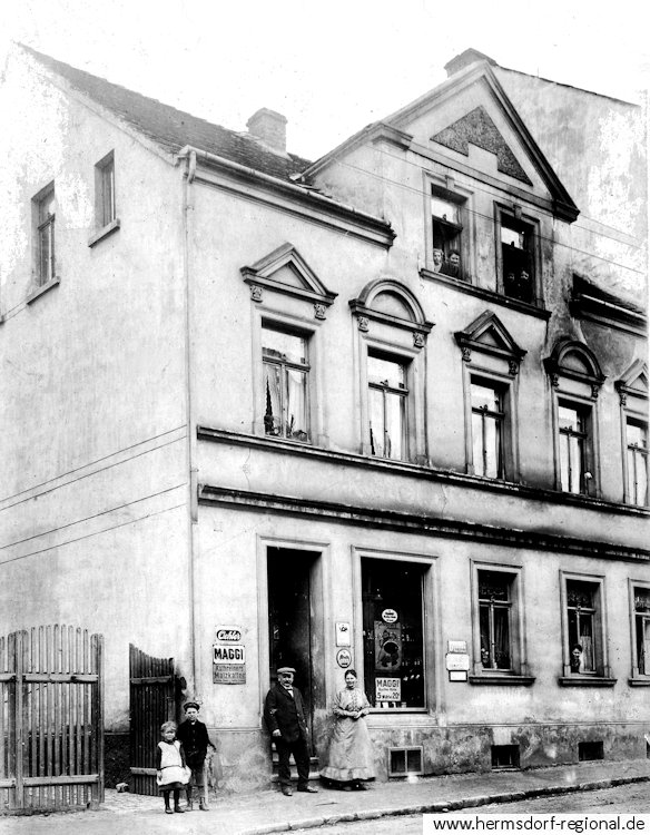 Riedel, Max - Materialwarengeschäft Foto um 1910